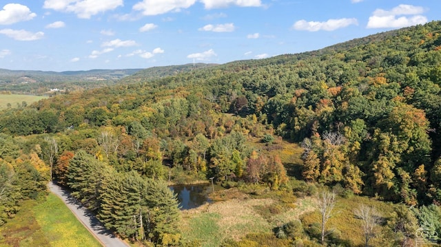 aerial view featuring a mountain view