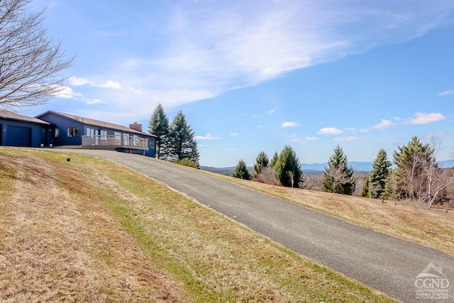 view of asphalt road