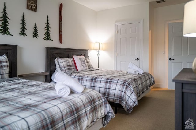 view of carpeted bedroom