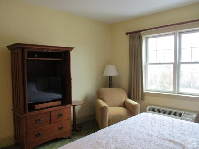 bedroom with radiator