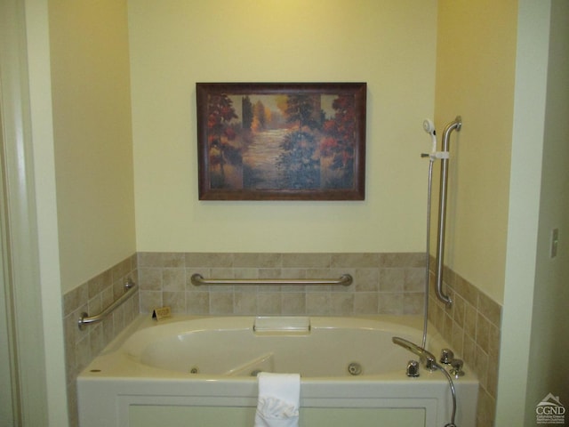 bathroom with a bath