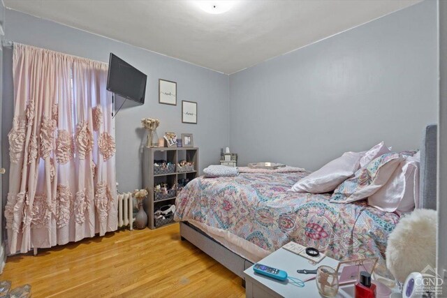 bedroom featuring wood-type flooring