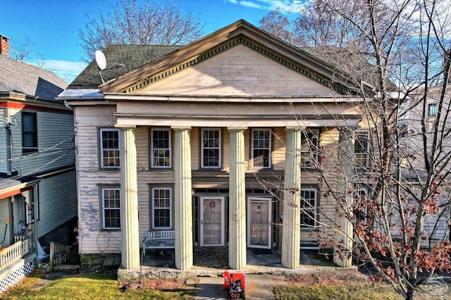 view of neoclassical home