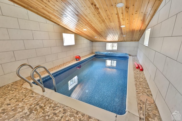 view of swimming pool featuring a covered pool