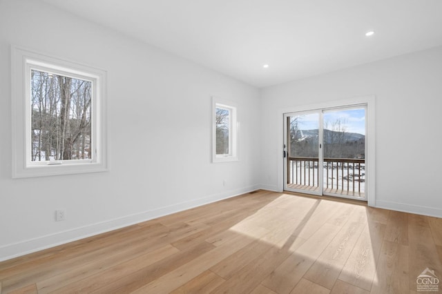 empty room featuring light hardwood / wood-style flooring