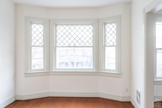 interior space with hardwood / wood-style flooring and a healthy amount of sunlight