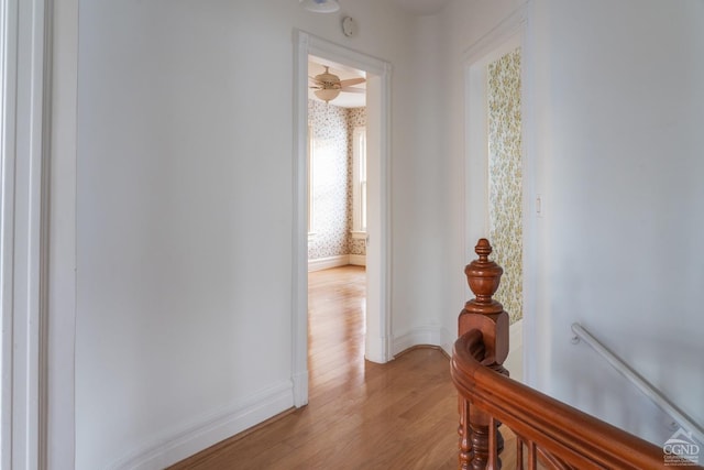 hallway featuring light hardwood / wood-style floors