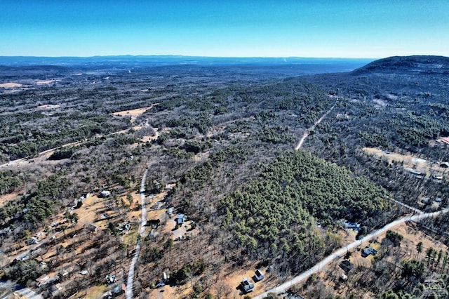 drone / aerial view with a mountain view