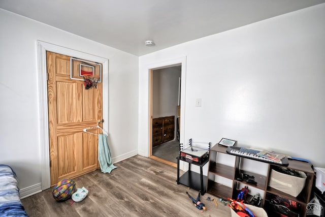 interior space featuring wood-type flooring