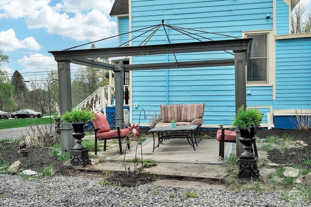 view of patio with a gazebo