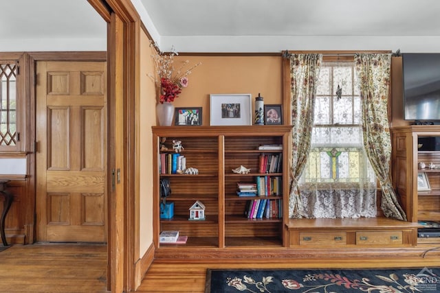 interior details with wood-type flooring