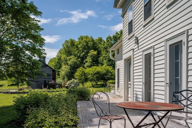 view of patio with a deck