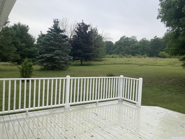 deck with a lawn