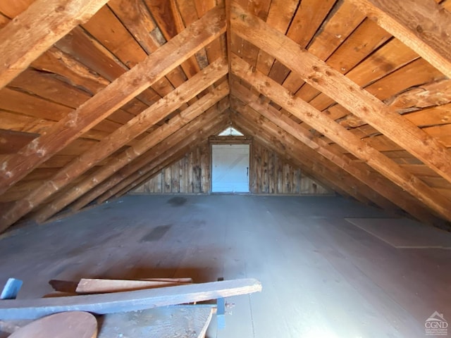 view of attic