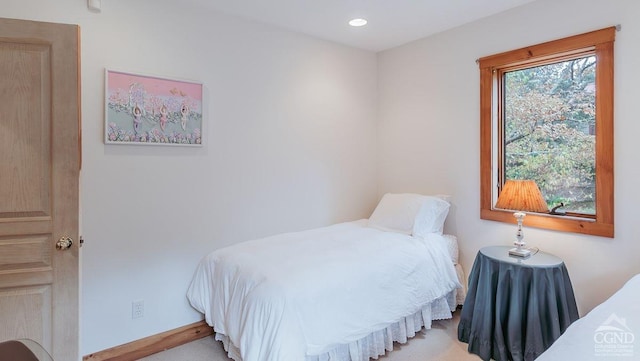 view of carpeted bedroom