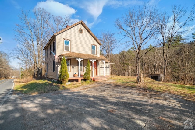 view of front of home featuring a porch