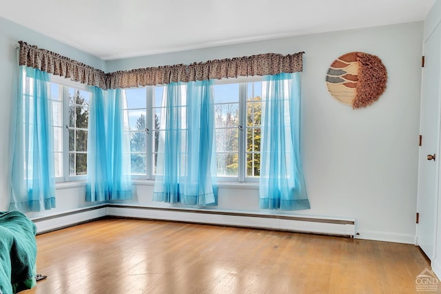 105 Gaf Lake Rd, Sanford, NY 13865 - interior space with hardwood / wood-style flooring and baseboard heating