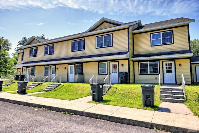 view of property with a front yard