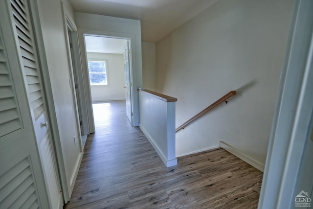 hallway featuring light hardwood / wood-style floors