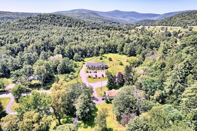 bird's eye view featuring a mountain view