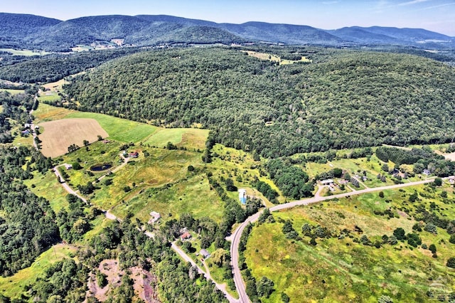 aerial view featuring a mountain view