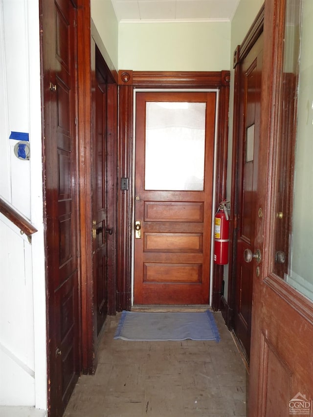 doorway featuring tile patterned floors