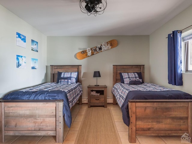 view of tiled bedroom