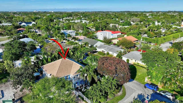 bird's eye view featuring a residential view