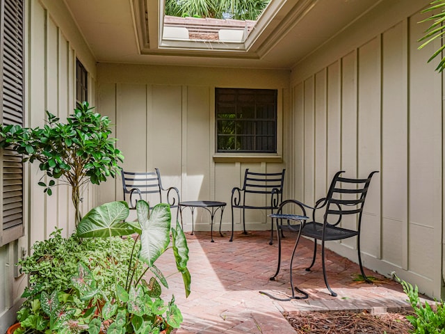 balcony with a patio