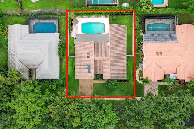 3961 NW 27th Ave, Boca Raton, FL 33434 - view of property location featuring a pool and property parcel outlined