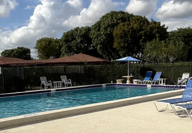 view of pool featuring a patio area