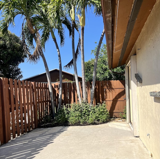 view of patio with fence