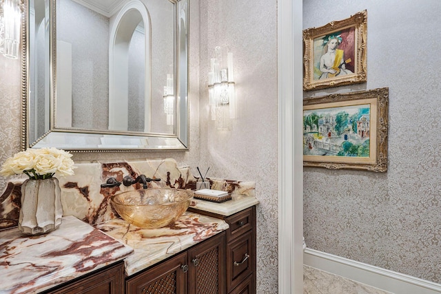 bathroom featuring vanity