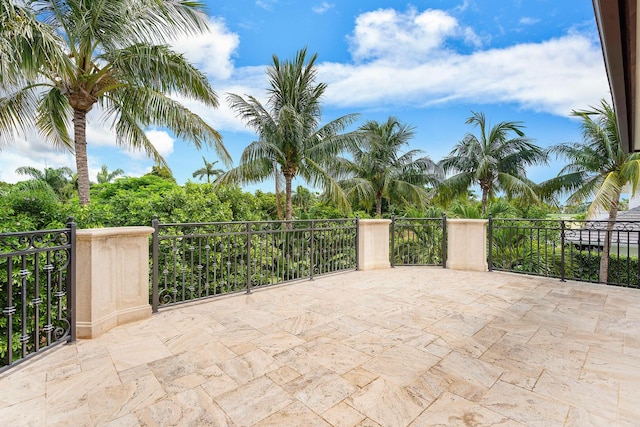 view of patio / terrace with a balcony