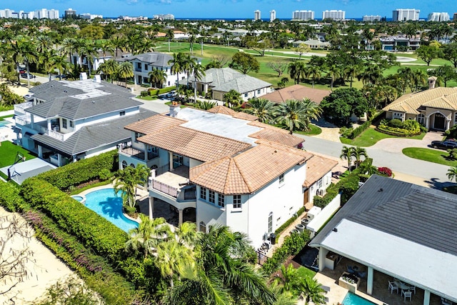 bird's eye view featuring a city view and a residential view