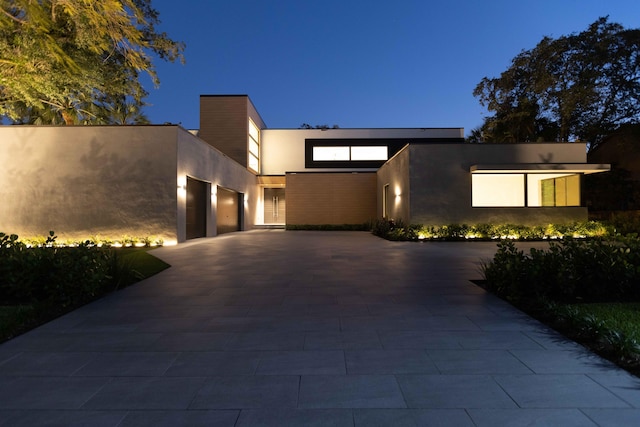 modern home with a garage