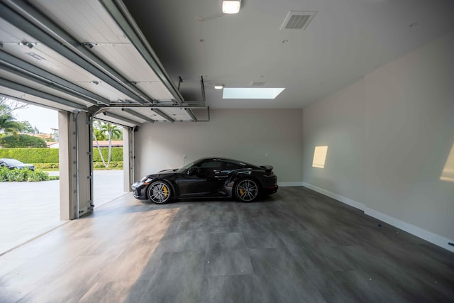 garage with a carport