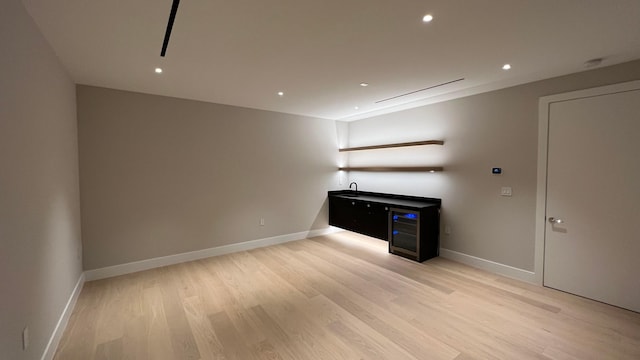 interior space with light hardwood / wood-style floors