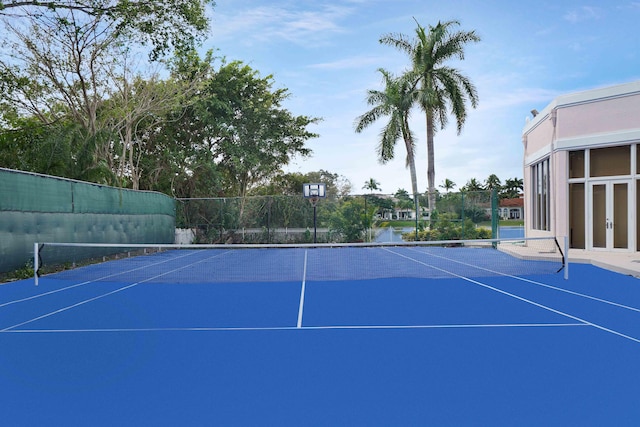 view of tennis court