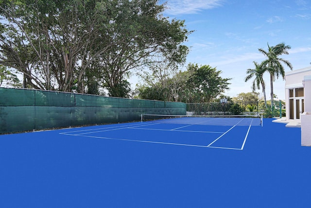 view of tennis court