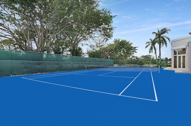 view of tennis court