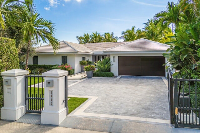 ranch-style house with a garage