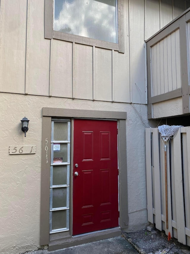 view of doorway to property