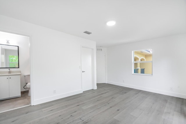 interior space with light hardwood / wood-style flooring