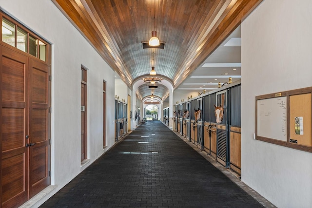 view of horse barn