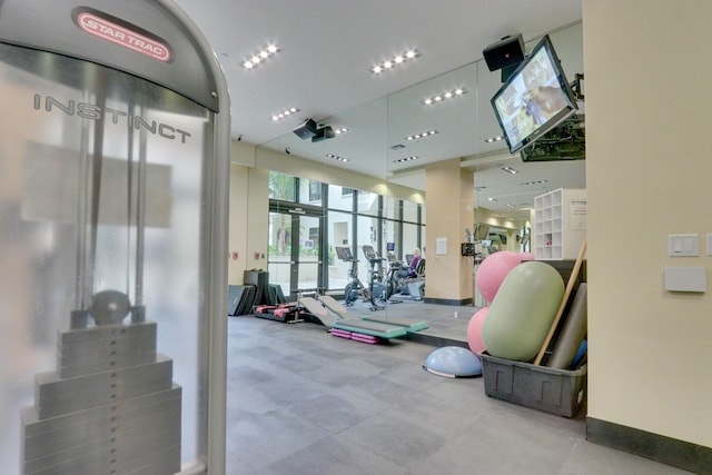 view of workout area