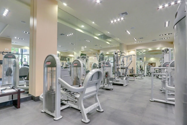 view of workout area