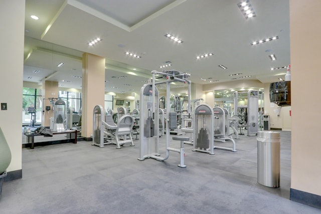 view of workout area