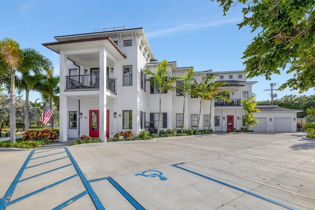 view of property with a garage