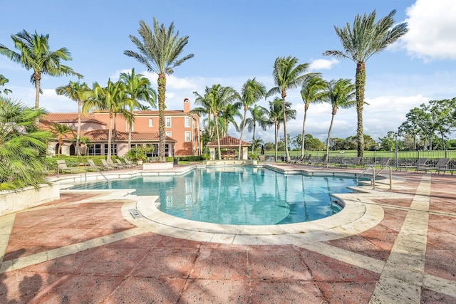 view of pool with a patio area